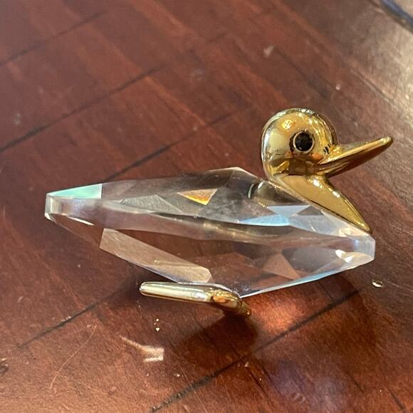 Crystal swan with gold - Picture 9 of 12